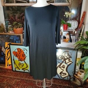 J. Jill Wearever Collection Black Basic Jersey Dress Size XS
